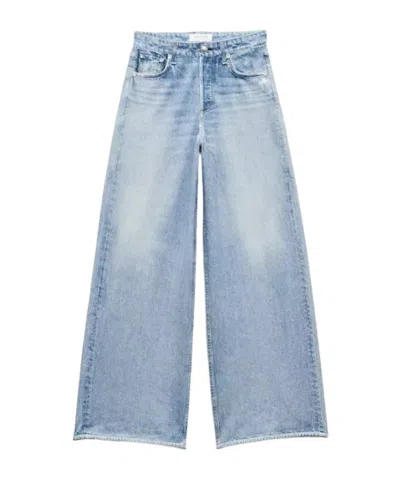 Rag & Bone Miramar Sofie Wide-leg Pants Cotton Terry In Blue