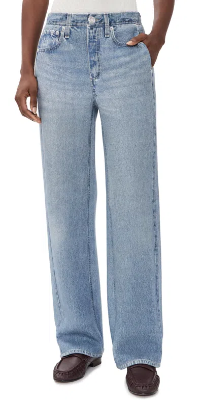 Rag & Bone Miramar Spacer Wide Leg Pull On Pants Astor In Blue