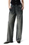 Rag & Bone Miramar Track Pants In Washed Black In Blue