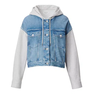 Rag & Bone Rb Miramar Terry Combo Hooded Trucker In Sport