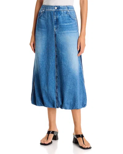 Rag & Bone Miramar Terry Cotton Bubble Skirt In Blue