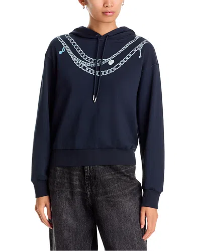 Rag & Bone Miramar Terry Cotton Charms Hoodie In Blue