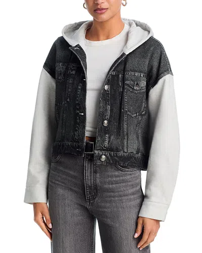 Rag & Bone Miramar Terry Mixed Media Jacket In Black