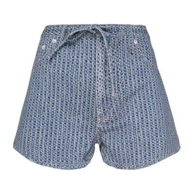 Rag & Bone Miramar Terry Nolan Shorts In Blue