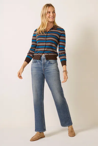 Rag & Bone Miramar Terry Shea Ankle Straight Pant In Blue