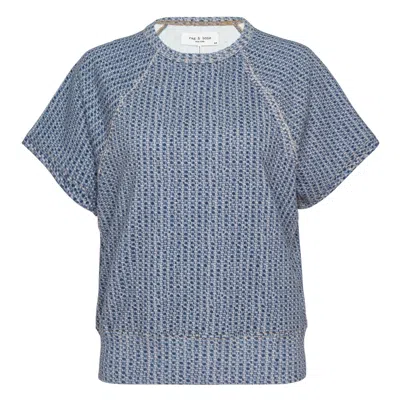 Rag & Bone Miramar Terry Short Sleeve Sweatshirt In Multi