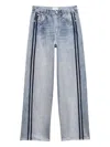 Rag & Bone Miramar Terry Side-stripe Jeans In Blue