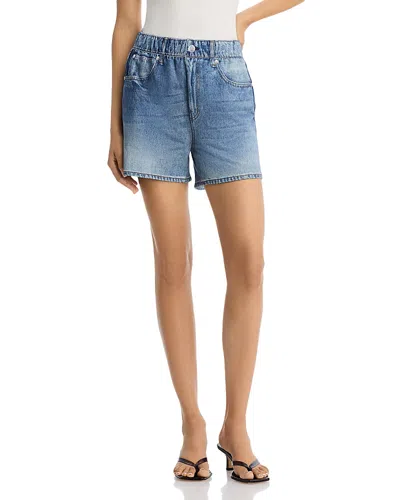 Rag & Bone Miramar Terry Track Shorts In Blue