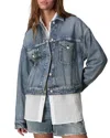 Rag & Bone Miramar Denim Trucker Jacket In Walker In Blue