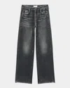 Rag & Bone Gray Miramar Terry Wide-leg Track Pants In Multi