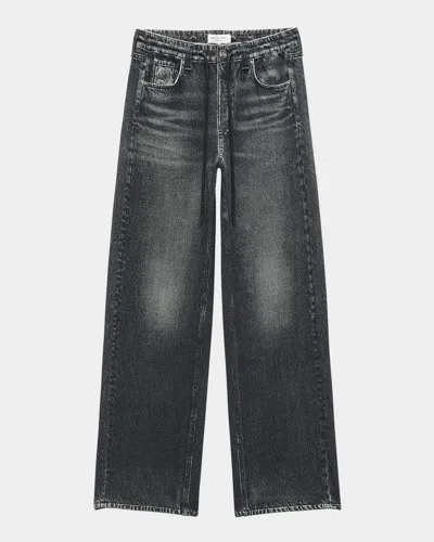 RAG & BONE MIRAMAR TERRY WIDE DRAWSTRING JEANS