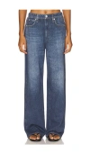 Rag & Bone Miramar Jeans-print Cotton Sweatpants In Blue