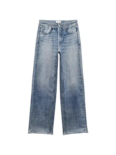 Rag & Bone Miramar Terry Wide-leg Jeans In Blue