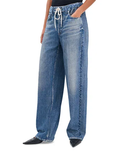 Rag & Bone Miramar Terry Wide Leg Pants In Brown