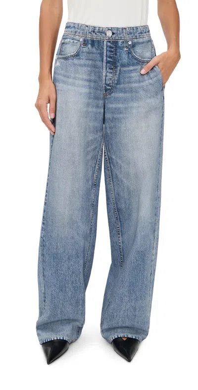 Rag & Bone Miramar Terry Wide Leg Pants Scrlt In Red