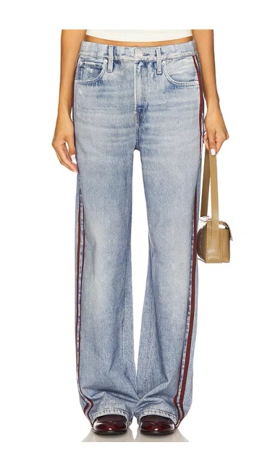 Rag & Bone Miramar Terry Wide Track Pant Jeans In Blue
