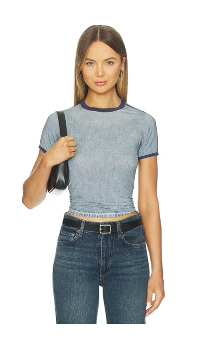 Rag & Bone Miramar Track Baby Tee In Brown