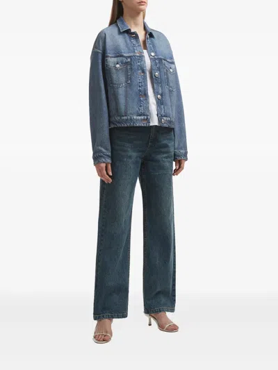 Rag & Bone Miramar Trucker Jacket In Blue