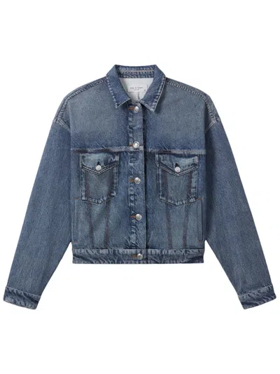 Rag & Bone Miramar Trucker Jacket In Blue
