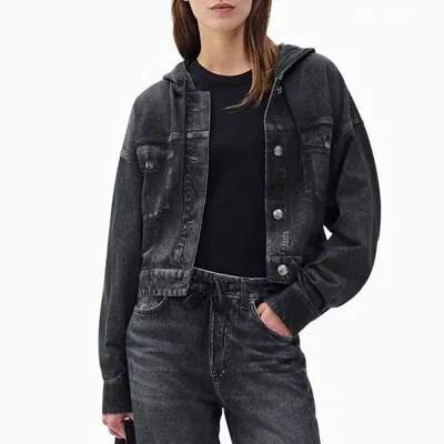 Rag & Bone Miramar Trucker Jacket In Washed Black