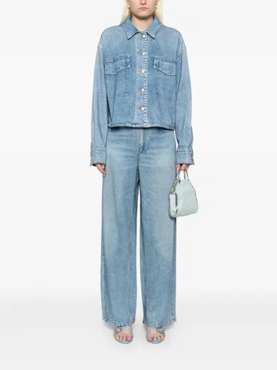 Rag & Bone Miramar Wide Leg Jeans In Blue