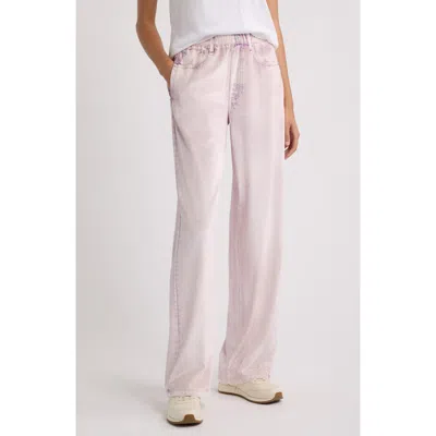 Rag & Bone Miramar Wide Leg Pull-on Jeans In Pink