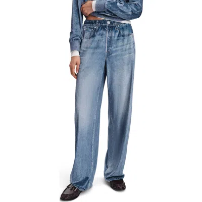 Rag & Bone Miramar Wide Leg Pull-on Jeans In Blue