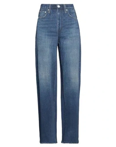 Rag & Bone Miramar Wide Leg Woman Jeans Blue Size L Cotton