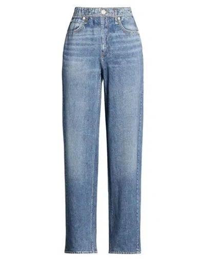 Rag & Bone Miramar Wide Leg Woman Jeans Blue Size L Cotton In Multi