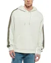 Rag & Bone Mixed Media Hoodie In Gray