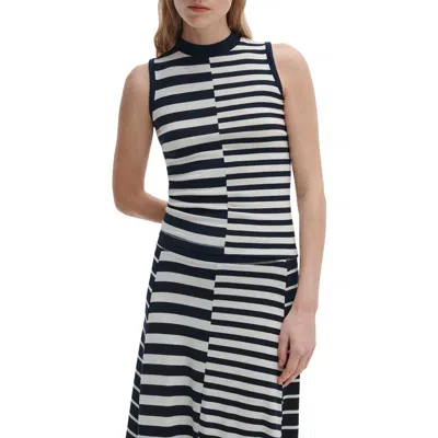 Rag & Bone Mixed Stripe Knit Tank In Black