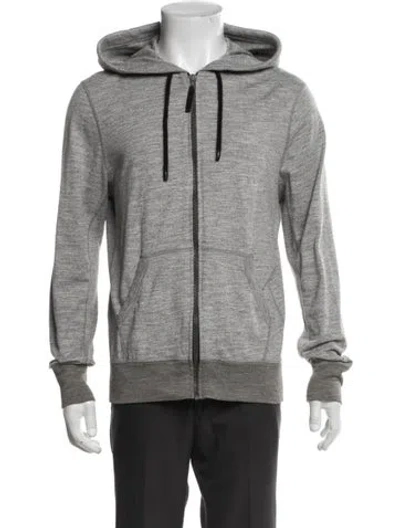 Pre-owned Rag & Bone Mock Neck Long Sleeve Cardigan In Gray
