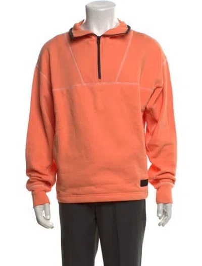 Pre-owned Rag & Bone Mock Neck Long Sleeve Pullover In Orange