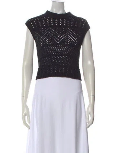Pre-owned Rag & Bone Mock Neck Sweater In Black
