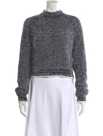 Pre-owned Rag & Bone Mock Neck Sweater In Black
