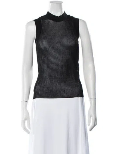Pre-owned Rag & Bone Mock Neck Sweater In Black/metallic