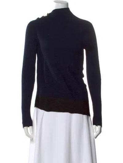 Pre-owned Rag & Bone Mock Neck Sweater In Blue