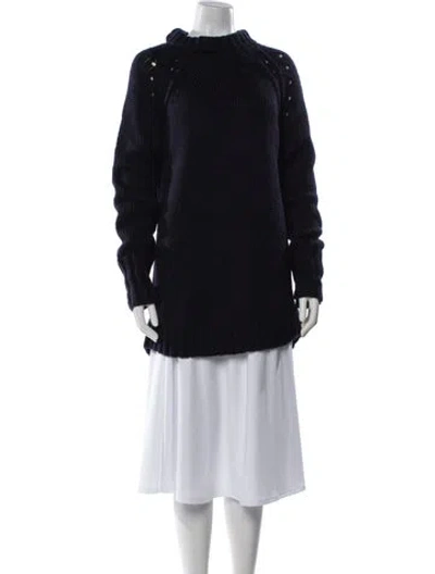 Pre-owned Rag & Bone Mock Neck Sweater In Blue