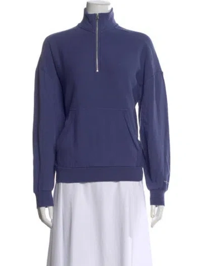 Pre-owned Rag & Bone Mock Neck Sweater In Blue