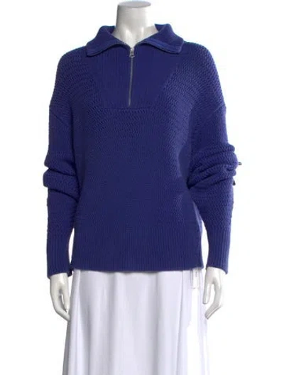 Pre-owned Rag & Bone Mock Neck Sweater In Blue
