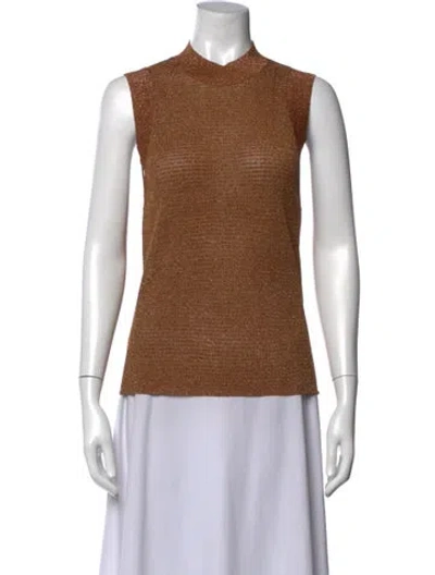 Pre-owned Rag & Bone Mock Neck Sweater In Brown