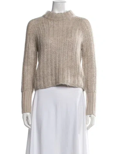 Pre-owned Rag & Bone Mock Neck Sweater In Neutrals