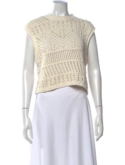 Pre-owned Rag & Bone Mock Neck Sweater In Neutrals/white