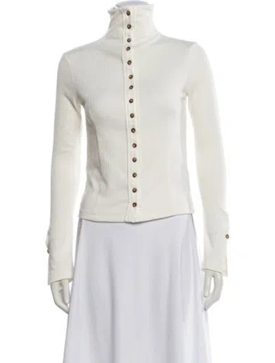 Pre-owned Rag & Bone Mock Neck Sweater In White