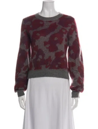 Pre-owned Rag & Bone Mohair Camouflage Print Sweater In Green
