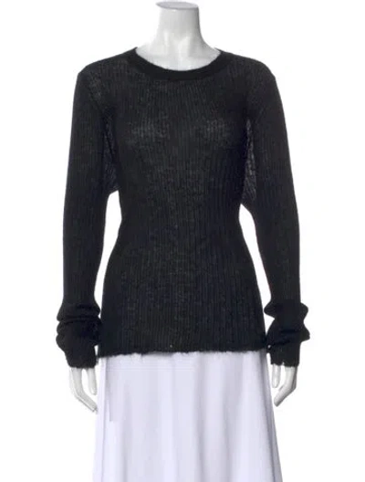 Pre-owned Rag & Bone Mohair Crew Neck Sweater In Black