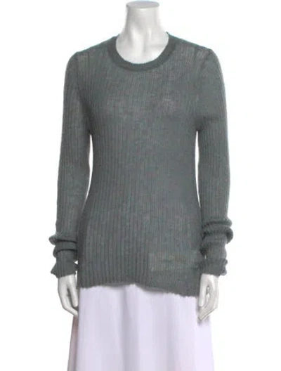 Pre-owned Rag & Bone Mohair Crew Neck Sweater In Blue
