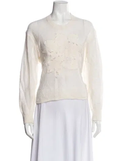 Pre-owned Rag & Bone Mohair Crew Neck Sweater In Neutral