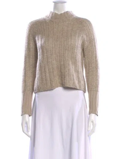 Pre-owned Rag & Bone Mohair Mock Neck Sweater In Neutral