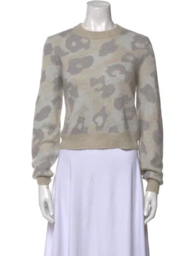 Pre-owned Rag & Bone Mohair Printed Sweater In Gray
